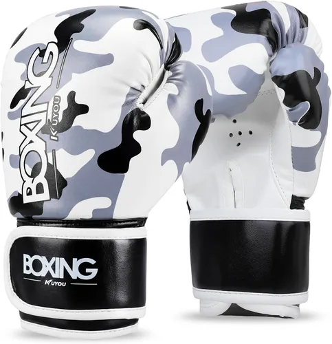 Guantes de boxeo para niños, guantes de boxeo para niños de 3 a 9 años, para niños y niñas, de poliuretano con dibujos animados, guantes de boxeo