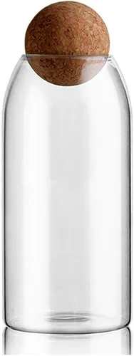 Miniatura 8 de Contenedor de vidrio transparente de 16.9 fl oz/16 onzas con tapa redonda para café, especias, dulces, sal, galleta de terrario fresco