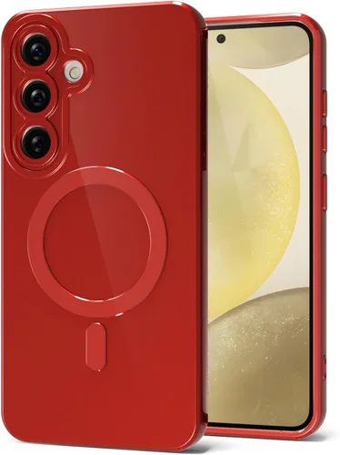 Miniatura 12 de Svanove para Samsung Galaxy S22 Funda de teléfono de silicona magnética, compatible con Magsafe, linda para mujeres, brillante color brillante, gel