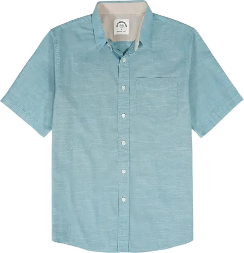 Miniatura 7 de Dubinik® Camisas de manga corta con botones para hombre, 100% algodón, a cuadros, camisas casuales con bolsillo