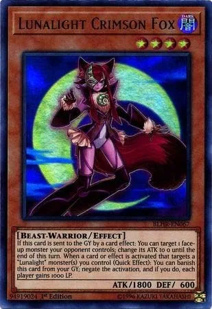 Yu-Gi-Oh! - Lunalight Crimson Fox - BLHR-EN067 - Ultra Raro - 1ª Edición - Battles of Legend: Hero's Revenge