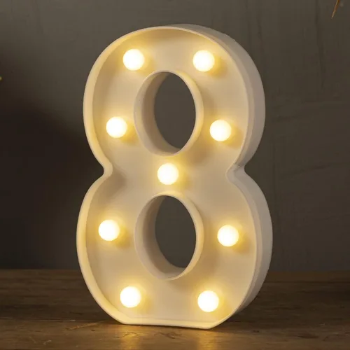 Miniatura 33 de HXWEIYE Letras iluminadas con luces LED, letreros luminosos de marquesina, 26 letras del alfabeto y 10 números para fiestas de cumpleaños, bares