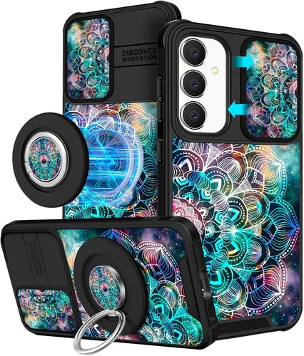 Miniatura 64 de Funermei Funda para teléfono Samsung Galaxy A15 5G - [2 en 1] Funda para teléfono de mujeres lindas chicas, diseño femenino de mariposa negra