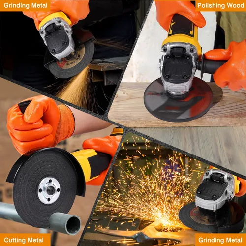 Miniatura 4 de bellaDimora Amoladora angular inalámbrica para DeWalt 20V MAX, motor sin escobillas, 4.5 pulgadas, 4 velocidades 3000-7200 RPM, freno de emergencia