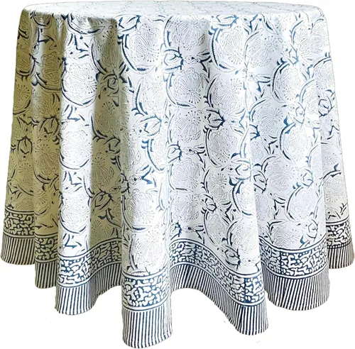 Miniatura 89 de ATOSII Mantel 100% algodón, Amara, floral, hecho a mano, rectangular, de lino, para cocina, comedor, fiestas, bodas, exteriores, picnics, Pascua