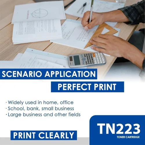 Miniatura 4 de TN-223BK TN223BK Cartucho de tóner de repuesto para Brother TN-223 TN223 TN223 Black Toner MFC-L3770CDW MFC-L3710CW - Rendimiento de páginas