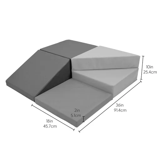 Miniatura 2 de FDP SoftScape - Gimnasio de interiores para bebés y niños pequeños hecho de escalones de espuma suave y PU de colores, ideal para gatear, escalar