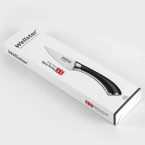 Miniatura 9 de WELLSTAR Cuchillo de pelar, cuchillo de pelar frutas de borde fino de 3.5 pulgadas con hoja forjada de acero inoxidable alemán súper afilada y mango