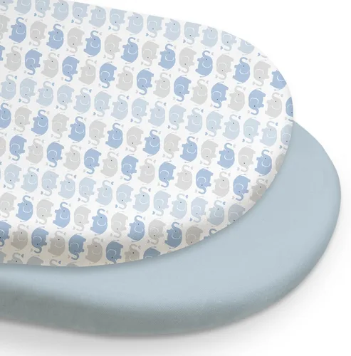 Miniatura 9 de Gllquen Baby Sábanas para Moisés Paquete de 2, Sábanas Ajustables para Moisés de Algodón 100% Orgánico para Niñas y Niños, Sábana de Colchón