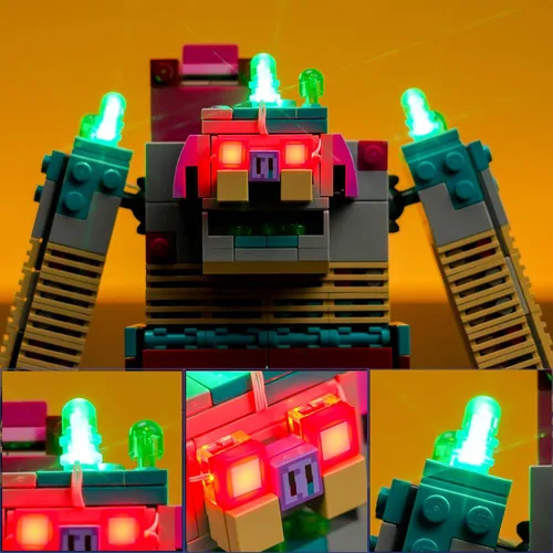 Miniatura 3 de BrickBling Kit de luces compatible con Lego Mine-Craft Legends The Devourer Showdown Adventure 21257, iluminación creativa compatible con Lego