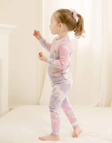 Miniatura 4 de VAENAIT BABY 12M-12Y Toddler Kids Boys Girls 100% Cotton Marbling Tiedye Sung Fit Sleepwear Pajamas 2pcs Pjs Set