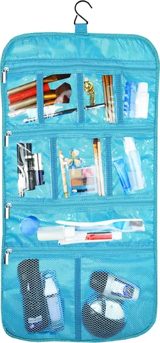 Miniatura 5 de Freegrace Premium - Bolsa de aseo colgante de viaje - Bolsa organizadora de cosméticos, joyas, artículos de tocador y accesorios, tamaño grande