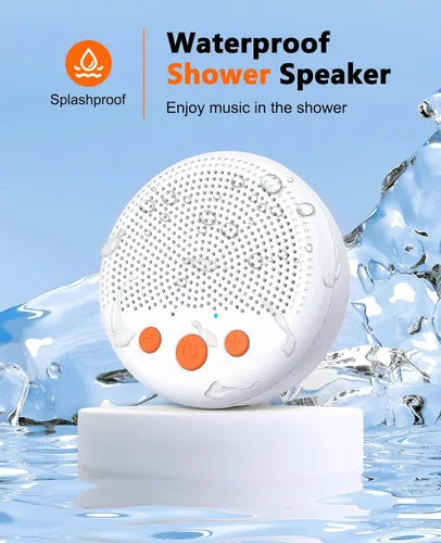 Miniatura 2 de LENRUE Altavoz de ducha, altavoz Bluetooth impermeable inalámbrico, altavoces portátiles con sonido fuerte claro, ventosa, cordón, ideas de regalos