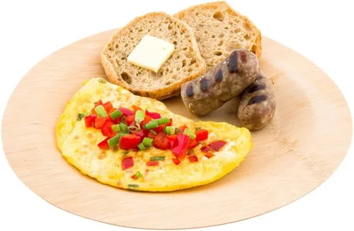 Miniatura 4 de Restaurantware Platos de hoja de bambú de 7 pulgadas, 100 platos de bambú desechables, platos de bambú sostenibles y resistentes para fiestas