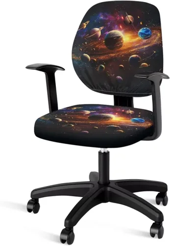Miniatura 36 de Funda para silla de oficina, con temática de playa, funda elástica para silla de oficina, funda elástica de 2 piezas, funda para silla