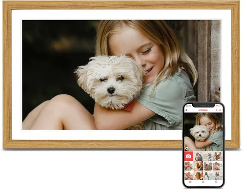 Miniatura 15 de Portarretratos digital WiFi con Frameo, 10.1 pulgadas, 1280 x 800 IPS, 32 GB, rotación automática, comparte video e imagen, regalo de cumpleaños