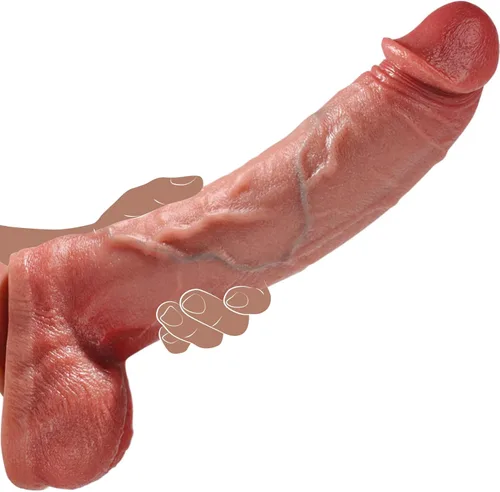 Miniatura 8 de Coocfan Consolador realista de 9 pulgadas, juguetes sexuales insertables de silicona líquida de 7 pulgadas con fuerte ventosa, punto G, clítoris