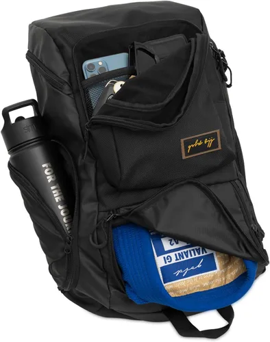 Mochila dorada BJJ para Jiu Jitsu – Bolsa de deporte muy resistente con bolsillo impermeable de tejido de GI