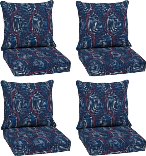 Miniatura 50 de Arden Outdoor Deep Seat Cushion Set, 24 x 24 pulgadas, Cojín para patio resistente al clima, a la lluvia y a la decoloración para silla, sofá y sofá