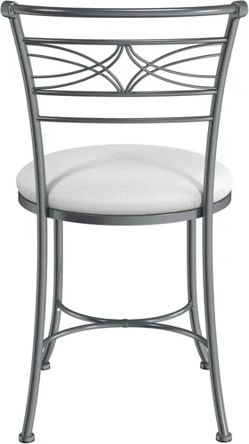 Miniatura 11 de Hillsdale Furniture Dutton - Taburete de tocador, cromado