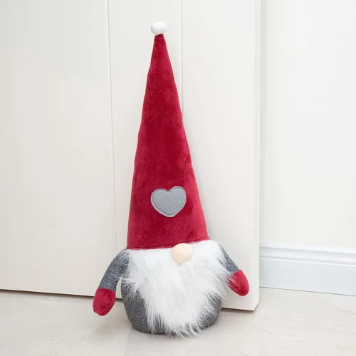 Miniatura 23 de Marwood Lindo tope de puerta decorativo para el hogar y la oficina, tope de puerta interior con peso de alpaca de tela de animal de peluche Gorra