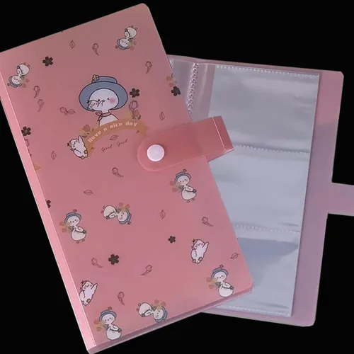 Miniatura 2 de Libro de almacenamiento de calcomanías para arte de uñas, 1 paquete de 120 ranuras, plástico, resistente al agua, diseño de dibujos animados, uso