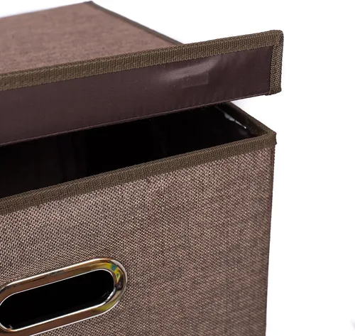 Miniatura 7 de BIRDROCK HOME Cesta de lavandería con tapa, bolsas extraíbles para clasificar ropa, cesta de lavandería seccionada para dormitorio y baño, Marrón