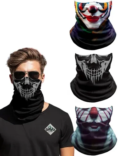 Neck Gaiters,Sun UV Protection Seamless Skull Bandanas,Gator Joker Face Cover Scarf Mask for Men Women outdoor sports