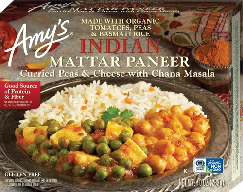 Amy's Indian Mattar Paneer - Comida para microondas, 10 onzas