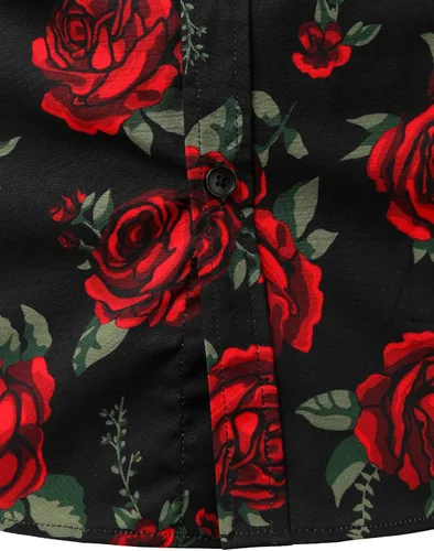 Miniatura 5 de ZEROYAA Camisas de vestir de manga larga con botones y diseño urbano de moda para hombre