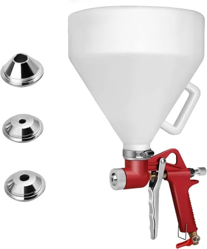 IRONMAX - Pistola pulverizadora con textura de aire, pulverizador ligero de pintura para paneles de yeso de 1.45 galones con 3 boquillas de 0.157