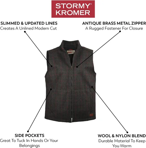 Miniatura 33 de Stormy Kromer The Ironwood Vest - Chaleco de invierno con cremallera para hombre, ropa de abrigo para clima frío