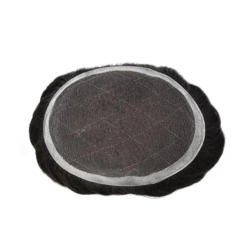 Miniatura 5 de Sistema de reemplazo de cabello de encaje para hombres, piezas de cabello, tupé para hombres, sistemas de cabello humano real, protesis capilar
