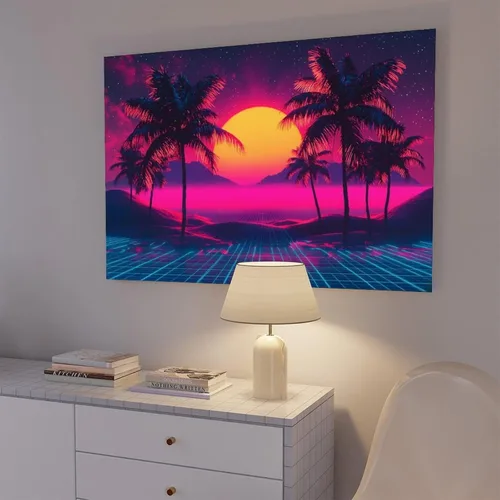 Miniatura 7 de Synthwave Subculture Wall Art – 80s Inspired Neon Retro Print – Aesthetic Alternative Poster for Modern Home Decor Canvas Art Poster And Wall Art