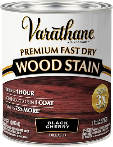 Varathane Premium - Colorante de madera de secado rápido, cuarto de galón, color cereza negra