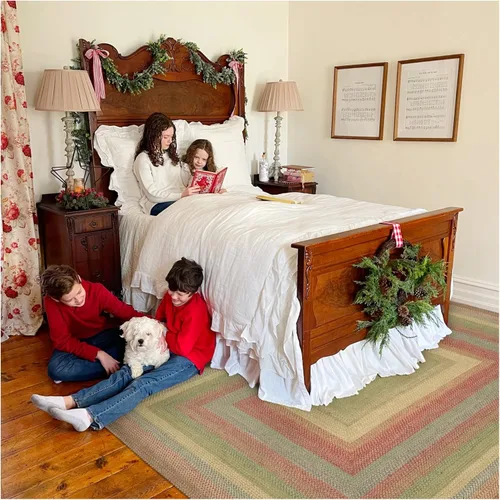Miniatura 144 de Homespice Alfombras de Área Ovaladas Trenzadas de Yute Denim Azul de 8x10 pies para Sala de Estar, Dormitorio y Comedor. Apto para Mascotas. Estilos