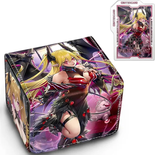 Miniatura 7 de Caja de almacenamiento para baraja de cartas, se adapta a YGO MTG, caja de almacenamiento de más de 100 cartas para juegos de cartas coleccionables