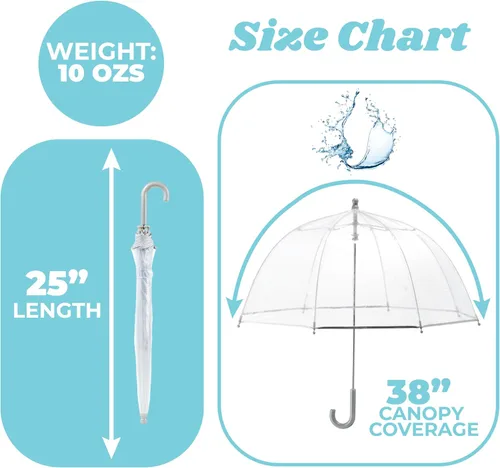 Miniatura 5 de Totes- Paraguas de burbujas transparente para niños con mango de fácil agarre), 2236N53