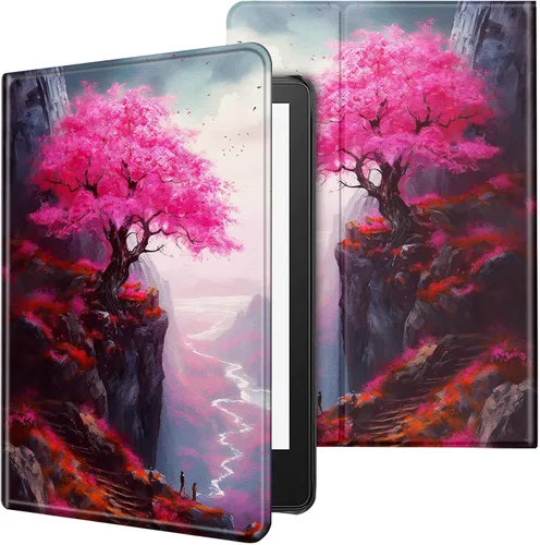 Miniatura 40 de Funda para tablet Kindle Fire 7 2019/2017 lanzamiento 9ª/7ª generación 7 pulgadas, ligera, protectora de piel sintética, cubierta inteligente