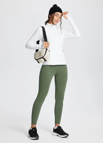 Miniatura 6 de BALEAF - Leggings de yoga suaves de cintura alta 78 para mujer con bolsillos profundos, pantalones de entrenamiento elásticos cepillados a prueba