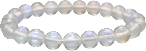 Miniatura 444 de Amazing Gemstone Pulsera de cristal para mujeres y hombres, pulsera de cristal curativo de protección, pulsera elástica con cuentas de piedras