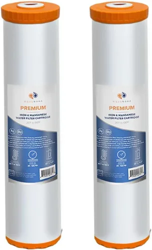 Miniatura 23 de Aquaboon Cartucho de repuesto de filtro de agua para toda la casa, 5 micrones, 20 x 4,5, reducción de cloro para sistema de filtración de agua de 1