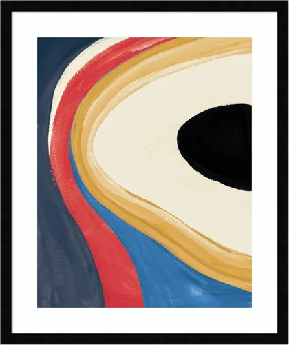 Miniatura 14 de Amanti Art Framed Wall Art Print 21x17 In the Groove II Retro by Danhui Nai, Abstract Wall Art, Modern Contemporary Decor, Small Poster Painting