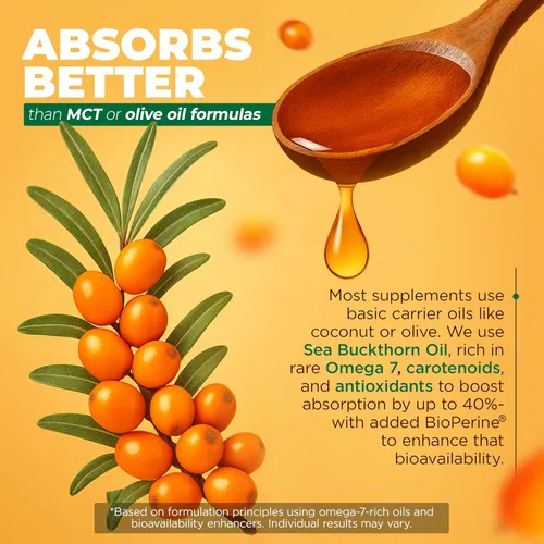 Miniatura 5 de MoxyVites Vitamina D3 K2 5000 UI – Alta absorción D3 + K2 MK-7 con aceite de espino cerval de mar y omega-7 – Apoyo óseo, corazón e inmunológico