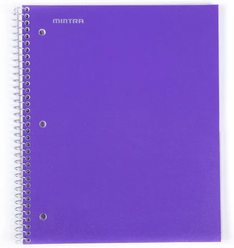 Miniatura 23 de Mintra Office Cuadernos de espiral duraderos, 1 materia, (rosa primavera, amarillo sol, hielo ártico, rayas anchas, paquete de 3)