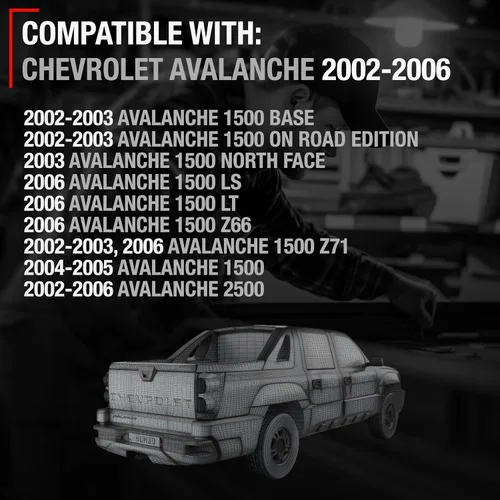 Miniatura 4 de T1A Conjunto de manija de puerta trasera – Compatible con Chevrolet Avalanche 1500 2002-2006, Avalanche 2500 02-06; Cadillac Escalade EXT 02-06