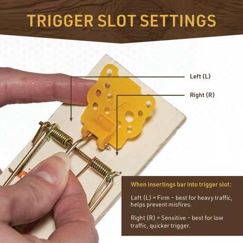 Miniatura 5 de BIGFOOT - Trampa a presión de tamaño para ratas con gatillo expandido, trampa de madera resistente para ratas con sensibilidad ajustable para un