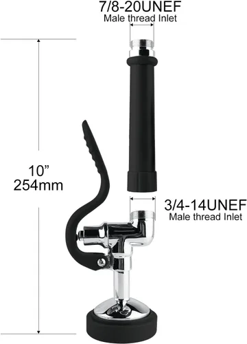 Miniatura 2 de MSTJRY Pulverizador de fregadero comercial con ensamblaje de agarre de mango, rociador de platos de alta presión de 1.42 GPM para kit de repuesto