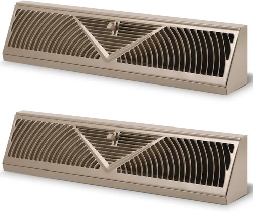 Miniatura 23 de Yaocom Paquete de 2 Rejillas de Registro de Zócalo Tamaño de Abertura de Conducto de 15 Pulgadas Cubiertas de Ventilación para Difusor de Piso