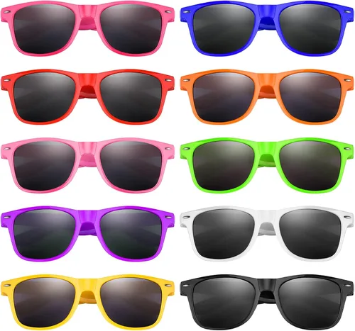 MIAHART Gafas de sol de neón a granel para niños, regalos de fiesta para verano, playa, piscina, fiesta, carnaval, fiesta de cumpleaños
